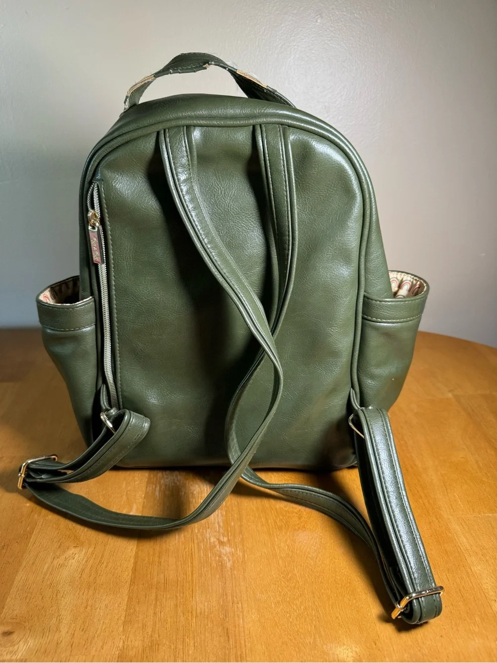 Itzy Ritzy Olive Green Baby Diaper Backpack